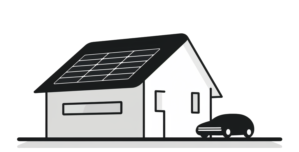 Hus med batteri och solceller, ESS